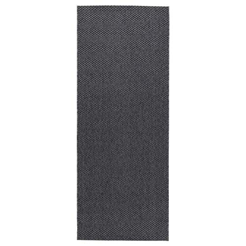 Ikea Morum - Alfombra de tejido plano para interiores y exteriores, color gris oscuro, 80 x 200 cm