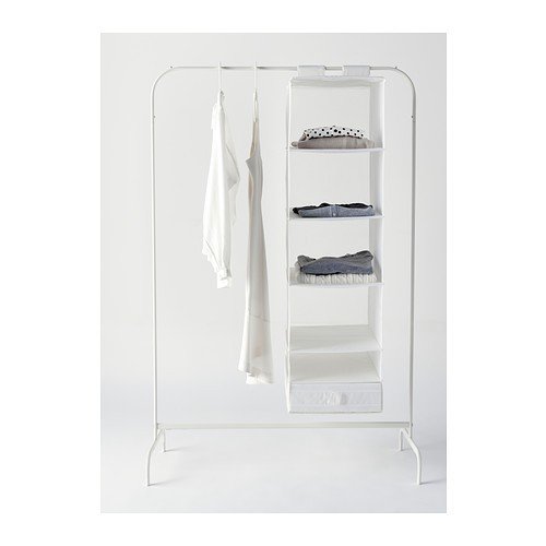 Ikea MULIG - Ropa Rack, Blanco - 99x46 cm