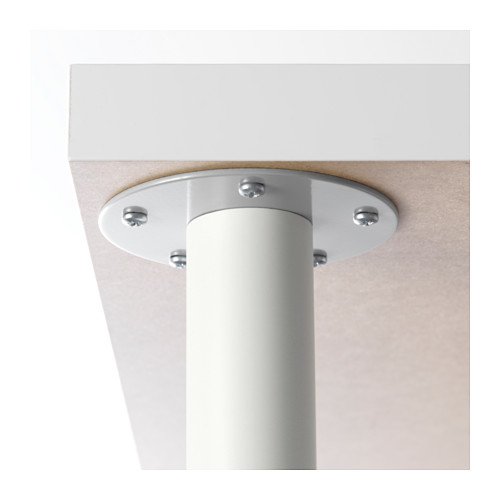 Ikea Olov - Pata de mesa (acero barnizado, ajustable entre 60 y 90 cm, con base protectora para el suelo, incluye tornillos para fijar a tablero), acero, blanco, verstellbar: 60 und 90 cm Ikea Olov - Pata de mesa (acero barnizado, ajustable entre 60 y 90 cm, con base protectora para el suelo, incluye tornillos para fijar a tablero), acero, blanco, verstellbar: 60 und 90 cm
