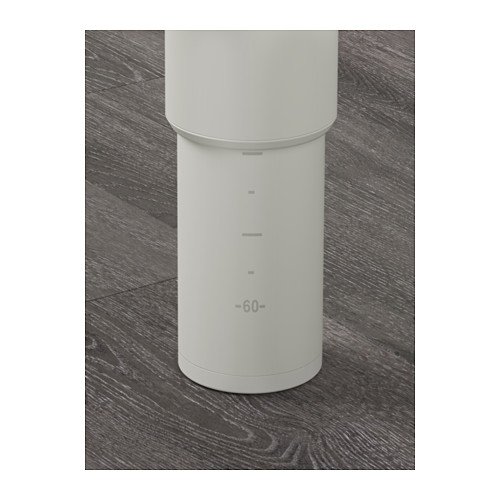 Ikea Olov - Pata de mesa (acero barnizado, ajustable entre 60 y 90 cm, con base protectora para el suelo, incluye tornillos para fijar a tablero), acero, blanco, verstellbar: 60 und 90 cm