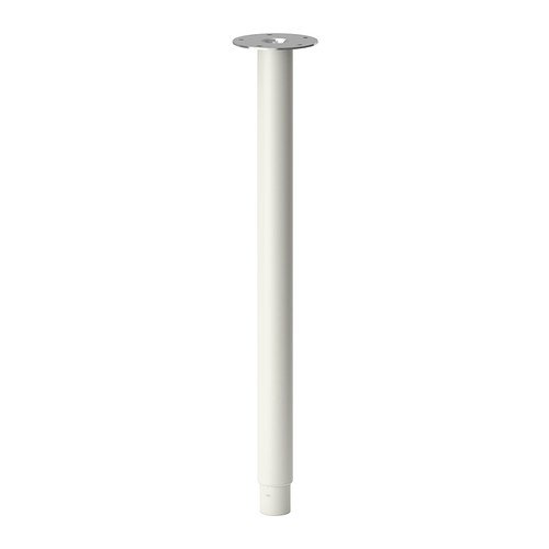 Ikea Olov - Pata de mesa (acero barnizado, ajustable entre 60 y 90 cm, con base protectora para el suelo, incluye tornillos para fijar a tablero), acero, blanco, verstellbar: 60 und 90 cm Ikea Olov - Pata de mesa (acero barnizado, ajustable entre 60 y 90 cm, con base protectora para el suelo, incluye tornillos para fijar a tablero), acero, blanco, verstellbar: 60 und 90 cm