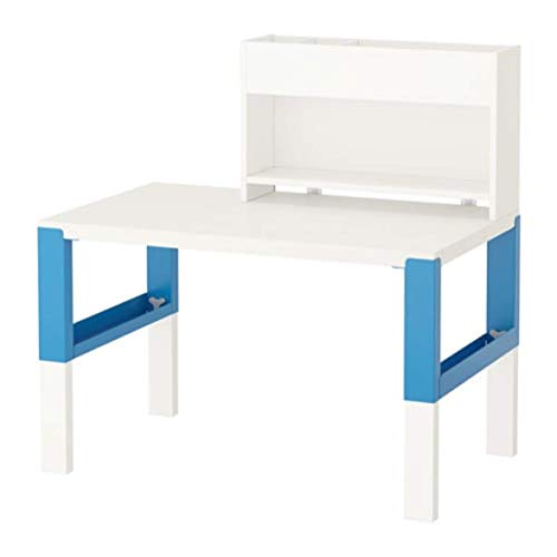Ikea Pahl 391.289.55 - Escritorio con Unidad de complemento, Color Blanco y Azul, tamaño 37 3/4x22 7/8 Pulgadas Ikea Pahl 391.289.55 - Escritorio con Unidad de complemento, Color Blanco y Azul, tamaño 37 3/4x22 7/8 Pulgadas