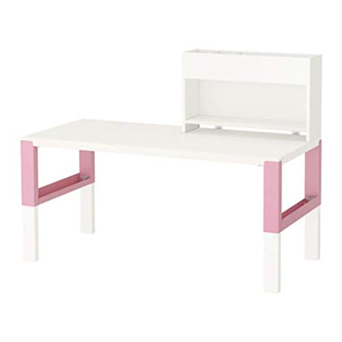 Ikea Pahl 891.289.67 - Escritorio con Unidad de complemento, Color Blanco y Rosa, tamaño 50, 3/8 x 22 7/8 Pulgadas