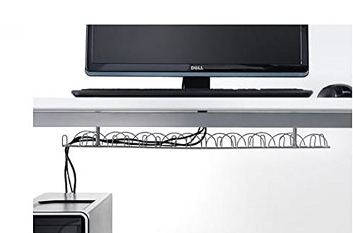 IKEA - SIGNUM Cable management, horizontal, silver color (FBA)