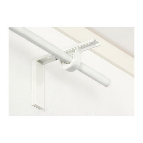 Ikea Soporte para barra de cortina, 2 unidades, acero blanco Ikea Soporte para barra de cortina, 2 unidades, acero blanco