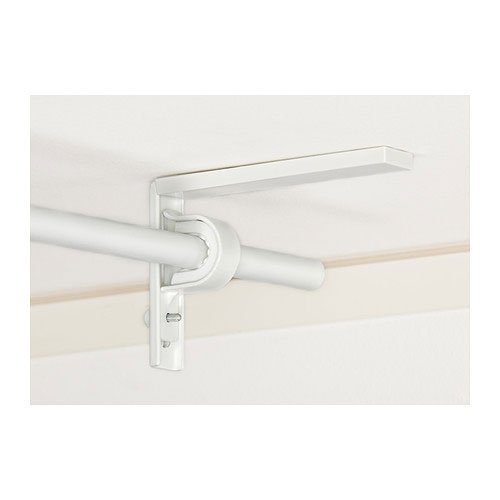 Ikea Soporte para barra de cortina, 2 unidades, acero blanco