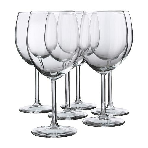 IKEA SVALKA - Copa de vino tinto transparente, 6 unidades, 30 cl