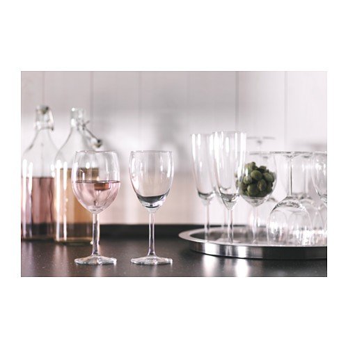 Ikea svalka Copas de vino blanco de cristal transparente; (25cl); 6 unidades)