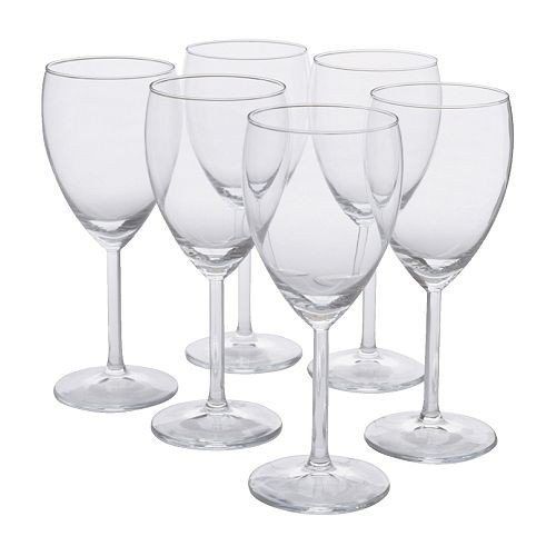 Ikea svalka Copas de vino blanco de cristal transparente; (25cl); 6 unidades)