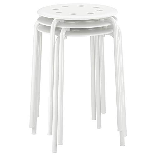 Ikea – Taburete 'Marius' con asiento de 45 cm de altura – Acero – Blanco Ikea – Taburete 'Marius' con asiento de 45 cm de altura – Acero – Blanco