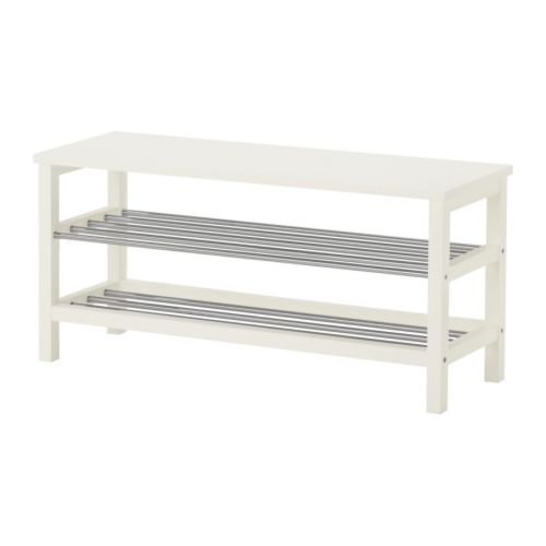 Ikea TJUSIG - Banco de almacenamiento de zapatos, color blanco - 108x50 cm Ikea TJUSIG - Banco de almacenamiento de zapatos, color blanco - 108x50 cm