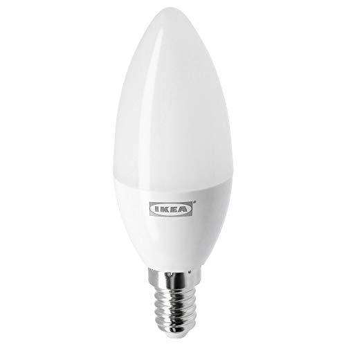 Ikea Tradfri - Bombilla LED regulable E14, espectro blanco, 470 lm, 5,2 W, ópalo