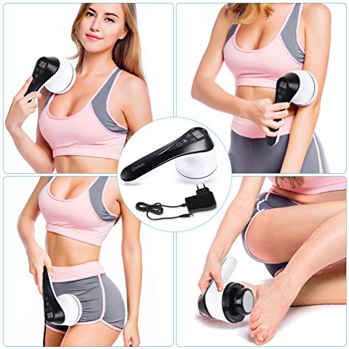Ikeepi Inalámbrico Masajeador Anticelulítico Eléctrico Recargable Celulitis Massage electrico 4 cabezas reemplazadas para aliviar el dolor muscular calma los músculos levanta el cuerpo Ikeepi Inalámbrico Masajeador Anticelulítico Eléctrico Recargable Celulitis Massage electrico 4 cabezas reemplazadas para aliviar el dolor muscular calma los músculos levanta el cuerpo