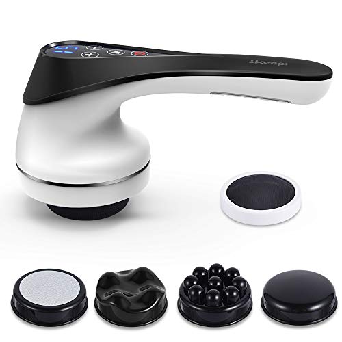 Ikeepi Inalámbrico Masajeador Anticelulítico Eléctrico Recargable Celulitis Massage electrico 4 cabezas reemplazadas para aliviar el dolor muscular calma los músculos levanta el cuerpo Ikeepi Inalámbrico Masajeador Anticelulítico Eléctrico Recargable Celulitis Massage electrico 4 cabezas reemplazadas para aliviar el dolor muscular calma los músculos levanta el cuerpo