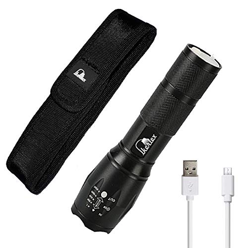 IKERLEX USB Linterna Recargable Directamente LED Linterna Tácticas Militar con Batería Incorporada 3 Modos Zoomable Perfecta para Ciclismo,Camping, Montañismo (USB linterna) IKERLEX USB Linterna Recargable Directamente LED Linterna Tácticas Militar con Batería Incorporada 3 Modos Zoomable Perfecta para Ciclismo,Camping, Montañismo (USB linterna)