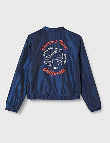 IKKS Junior Veste Bombers Reversible Chaqueta, Azul (Navy/Champagne 48), 5 años para Niñas