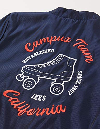 IKKS Junior Veste Bombers Reversible Chaqueta, Azul (Navy/Champagne 48), 5 aƱos para NiƱas IKKS Junior Veste Bombers Reversible Chaqueta, Azul (Navy/Champagne 48), 5 aƱos para NiƱas