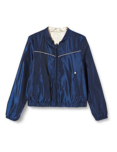 IKKS Junior Veste Bombers Reversible Chaqueta, Azul (Navy/Champagne 48), 5 años para Niñas