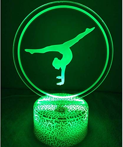 Ilusión óptica 3D Gimnasia Luz de Noche 7 Colores que Cambian USB Poder Touch Switch Decor Lámpara LED Mesa Lámpara Niños Juguetes Cumpleaños Navidad Regalo Ilusión óptica 3D Gimnasia Luz de Noche 7 Colores que Cambian USB Poder Touch Switch Decor Lámpara LED Mesa Lámpara Niños Juguetes Cumpleaños Navidad Regalo
