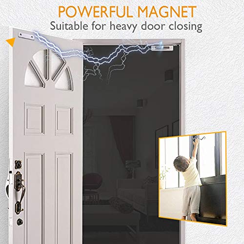 Iman Puerta Fuerte Jiayi 2 Pcs 40KG Tarea Pesada Cierre Magnetico Puerta Pestillo Puerta Corredera Iman Armario Magnético Pestillo de Cocina Mueble Cierre Cajones Alacena Clausura Cerradura Magnetica