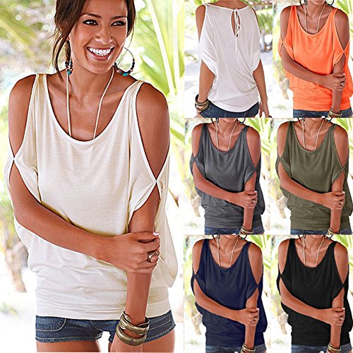 iMixCity Verano Camisas De Hombro Frío Blusas Tops del Batwing Camisetas sin Mangas Camiseta Casual Camiseta para Mujer (M, Negro) iMixCity Verano Camisas De Hombro Frío Blusas Tops del Batwing Camisetas sin Mangas Camiseta Casual Camiseta para Mujer (M, Negro)