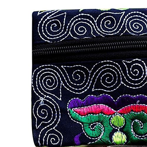 IMJONO Mujer Étnico Hecho a Mano Bordado Pulsera Bolsa de Embrague Vendimia Bolso, Cartera