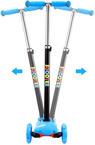 IMMEK Patinete de 3 Ruedas Scooter con Led Luces Manillar Altura Ajustable 71cm-83cm, Niños Adjustable Handles & Lightweight Construction IMMEK Patinete de 3 Ruedas Scooter con Led Luces Manillar Altura Ajustable 71cm-83cm, Niños Adjustable Handles & Lightweight Construction