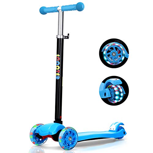 IMMEK Patinete de 3 Ruedas Scooter con Led Luces Manillar Altura Ajustable 71cm-83cm, Niños Adjustable Handles & Lightweight Construction IMMEK Patinete de 3 Ruedas Scooter con Led Luces Manillar Altura Ajustable 71cm-83cm, Niños Adjustable Handles & Lightweight Construction