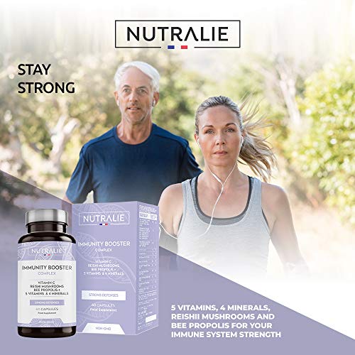 Immunity Booster Multivitaminas y Minerales Concentrado | Potenciador Sistema Inmunitario y Defensas con Vitamina C, Zinc, Hierro + Vitaminas y Minerales | 60 Cápsulas Nutralie Immunity Booster Multivitaminas y Minerales Concentrado | Potenciador Sistema Inmunitario y Defensas con Vitamina C, Zinc, Hierro + Vitaminas y Minerales | 60 Cápsulas Nutralie