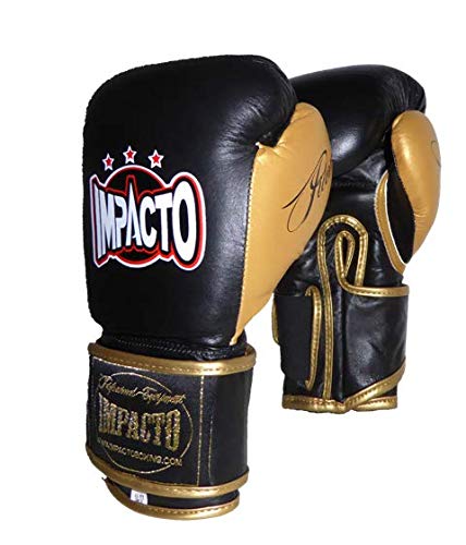 IMPACTO - Guantes Piton Piel (Negro, 18oz)