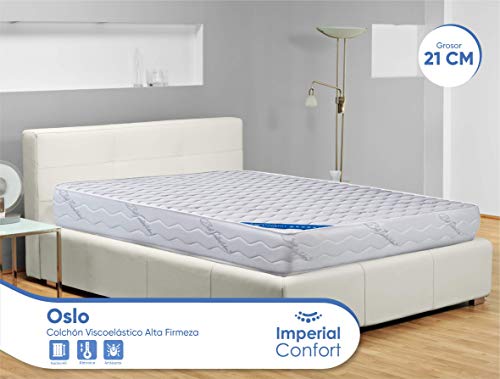 Imperial Confort Oslo - Colchón Viscoelástico acolchado alta firmeza - Grosor 24 cm - 150x190 Imperial Confort Oslo - Colchón Viscoelástico acolchado alta firmeza - Grosor 24 cm - 150x190