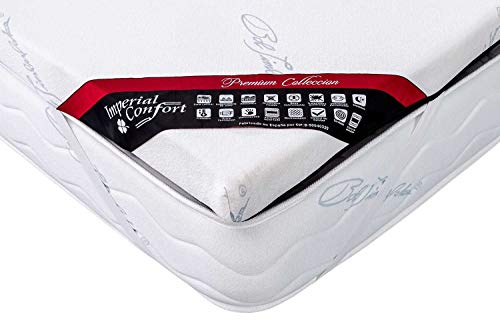 Imperial Confort - Topper viscoelástico - Ideal para aliviar tensiones musculares y puntos de presión - Grosor 8 cm - 135x180 Imperial Confort - Topper viscoelástico - Ideal para aliviar tensiones musculares y puntos de presión - Grosor 8 cm - 135x180