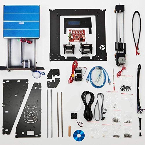 Impresora 3D, GUCOCO Mejorar Prusa I3 Pantalla LCD de bricolaje Auto-ensamblaje de Kit de impresoras 3D de escritorio con filamento ABS/PLA de 1.75 mm