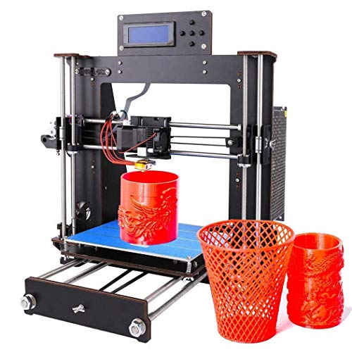 Impresora 3D, GUCOCO Mejorar Prusa I3 Pantalla LCD de bricolaje Auto-ensamblaje de Kit de impresoras 3D de escritorio con filamento ABS/PLA de 1.75 mm