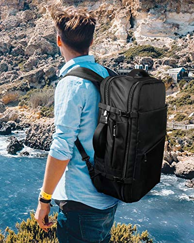 Inateck 40L Mochila de Viaje Hombre Mujer Maleta de Cabina Mochila de Equipaje de Mano Aprobada para Transporte Aéreo Avion IATA/EasyJet/Ryanair, Negro Inateck 40L Mochila de Viaje Hombre Mujer Maleta de Cabina Mochila de Equipaje de Mano Aprobada para Transporte Aéreo Avion IATA/EasyJet/Ryanair, Negro