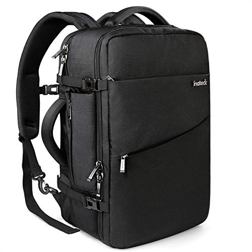 Inateck 40L Mochila de Viaje Hombre Mujer Maleta de Cabina Mochila de Equipaje de Mano Aprobada para Transporte Aéreo Avion IATA/EasyJet/Ryanair, Negro Inateck 40L Mochila de Viaje Hombre Mujer Maleta de Cabina Mochila de Equipaje de Mano Aprobada para Transporte Aéreo Avion IATA/EasyJet/Ryanair, Negro