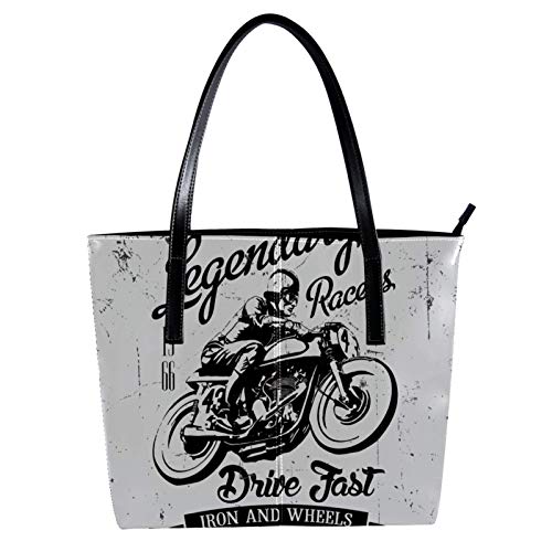 Indimization Bolso Mujer Bolsos Bandolera para tableta Impermeable Bolsos de Mujer Cuero de microfibra Universidad Shopper Bolsa Tote carreras de motos antiguas 40 x 29 x 9cm Indimization Bolso Mujer Bolsos Bandolera para tableta Impermeable Bolsos de Mujer Cuero de microfibra Universidad Shopper Bolsa Tote carreras de motos antiguas 40 x 29 x 9cm