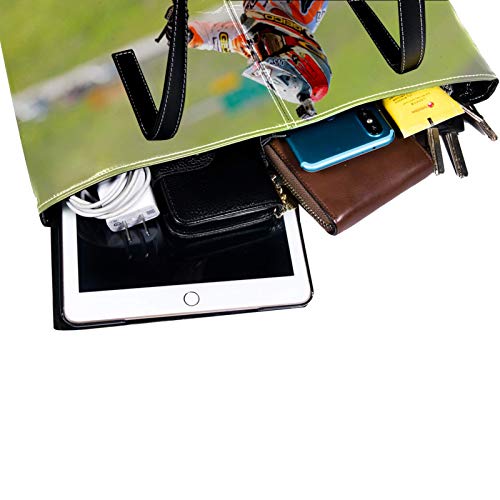 Indimization Mujer Cuero de microfibra Bolso de mano Bolso de bandolera Bolsa de hombro Bolsa de cuerpo cruzada Bolsa de ocio Coche de carreras 40 x 29 x 9cm Indimization Mujer Cuero de microfibra Bolso de mano Bolso de bandolera Bolsa de hombro Bolsa de cuerpo cruzada Bolsa de ocio Coche de carreras 40 x 29 x 9cm