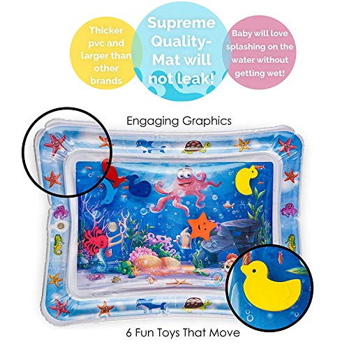 Inflable Del Agua Del Bebé Cojin, Bebé Estera Inflable Del Agua Juguete de Agua Inflable Para Bebés Juego de Esterilla de Agua PVC Promover el Crecimiento Del Bebé Manta