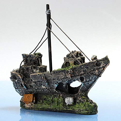 inherited Decoraciones del Tanque de Pescados, Ornamento del Acuario del Barco de Pesca de la Resina, Barco de Vela hundido para la decoración del Acuario inherited Decoraciones del Tanque de Pescados, Ornamento del Acuario del Barco de Pesca de la Resina, Barco de Vela hundido para la decoración del Acuario