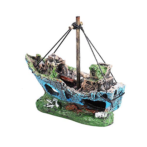 inherited Decoraciones del Tanque de Pescados, Ornamento del Acuario del Barco de Pesca de la Resina, Barco de Vela hundido para la decoración del Acuario inherited Decoraciones del Tanque de Pescados, Ornamento del Acuario del Barco de Pesca de la Resina, Barco de Vela hundido para la decoración del Acuario