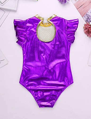 inhzoy Maillot Charol de Gimnasia Rítmica para Niña Leotado de Danza Ballet Lentejuelas Manga con Volantes Disfraz de Bailarina Body Patinaje Baile Morado 6 Años inhzoy Maillot Charol de Gimnasia Rítmica para Niña Leotado de Danza Ballet Lentejuelas Manga con Volantes Disfraz de Bailarina Body Patinaje Baile Morado 6 Años
