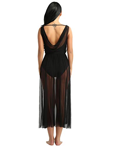 inhzoy Vestido de Danza Ballet para Mujer Maillot Largo Sin Mangas Vestido de Danza Lírica Baile de Salón Leotardo de Patinaje Gimnasia Disfraz de Bailarina Negro Medium inhzoy Vestido de Danza Ballet para Mujer Maillot Largo Sin Mangas Vestido de Danza Lírica Baile de Salón Leotardo de Patinaje Gimnasia Disfraz de Bailarina Negro Medium