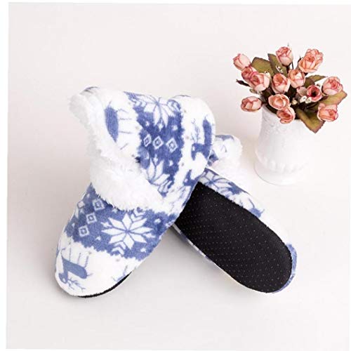 Inicio Deslizador para Mujer De Calentamiento Interior Zapatillas De Felpa Zapatos Sin Cordones De Invierno Botas Calcetines Antideslizantes En Casa