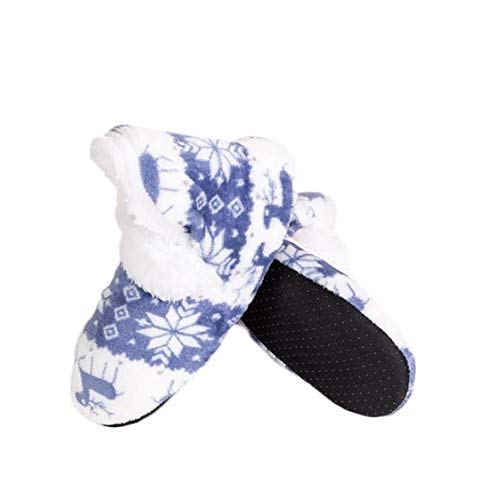 Inicio Deslizador para Mujer De Calentamiento Interior Zapatillas De Felpa Zapatos Sin Cordones De Invierno Botas Calcetines Antideslizantes En Casa