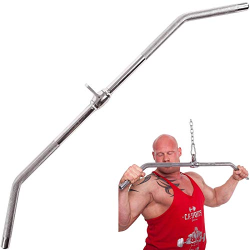 Inicio Gimnasio Entrenamiento de entrenamiento Placa de cable, TRICEPS Press Barra Barra Lat Pull Down Bar Barra de trabajo pesado Cromado Magníficos con textura de moldeado y colgador giratorio de 36