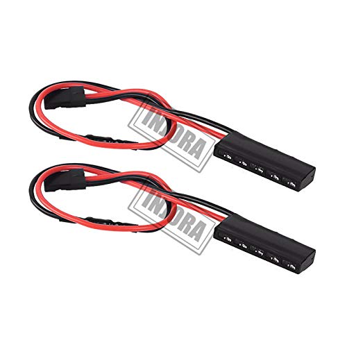 INJORA RC LED Lights 2pcs RC Luz de Freno exaltada Lámpara de Parada para 1/10 RC Crawler Axial SCX10 90046 Espectro RR10 Traxxas TRX-4 D90 Tamiya (32mm) INJORA RC LED Lights 2pcs RC Luz de Freno exaltada Lámpara de Parada para 1/10 RC Crawler Axial SCX10 90046 Espectro RR10 Traxxas TRX-4 D90 Tamiya (32mm)