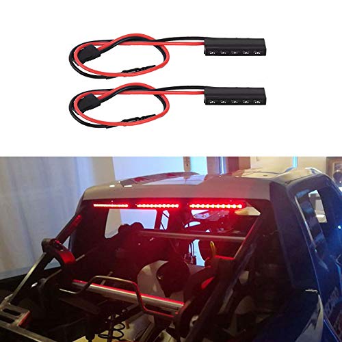 INJORA RC LED Lights 2pcs RC Luz de Freno exaltada Lámpara de Parada para 1/10 RC Crawler Axial SCX10 90046 Espectro RR10 Traxxas TRX-4 D90 Tamiya (32mm)