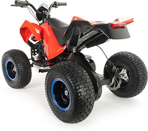 INJUSA 24 V Hunter Quad eléctrico con Ruedas antipinchazos, Detector de obstáculos, para niños Entre 7 y 11 años, Color Rojo y Negro (6024)