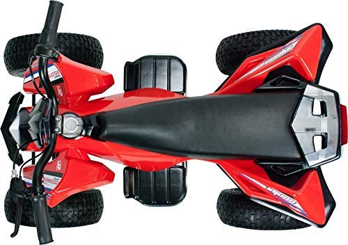 INJUSA 24 V Hunter Quad eléctrico con Ruedas antipinchazos, Detector de obstáculos, para niños Entre 7 y 11 años, Color Rojo y Negro (6024)